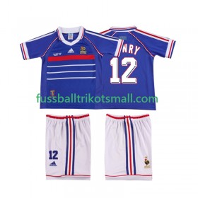 Fußballtrikots Frankreich Henry 12 Retro Kinder 1998 Kurzarm Heimtrikotsatz kaufen